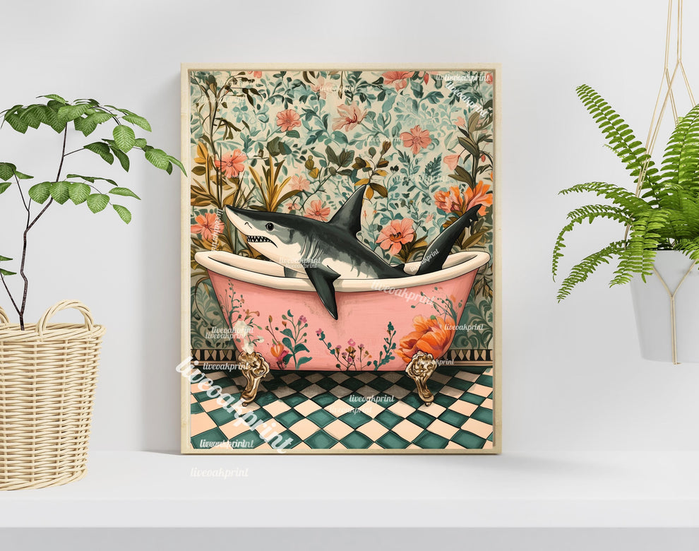 Shark In A Vintage Bathtub
