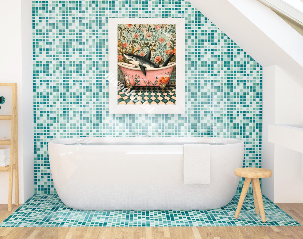 Shark In A Vintage Bathtub