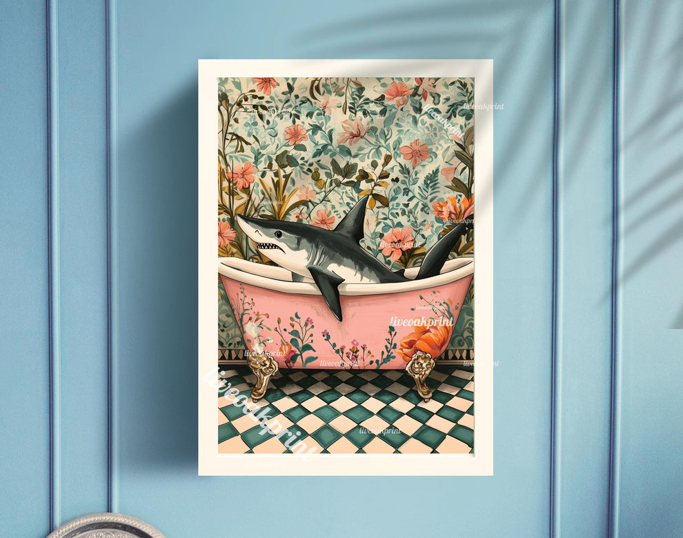 Shark In A Vintage Bathtub
