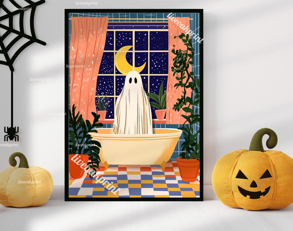 Oscar the Ghost Takes a Cozy Night Time Bath