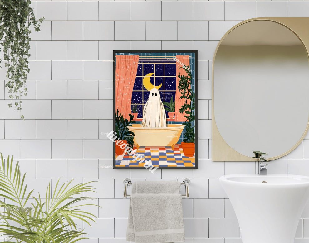 Oscar the Ghost Takes a Cozy Night Time Bath