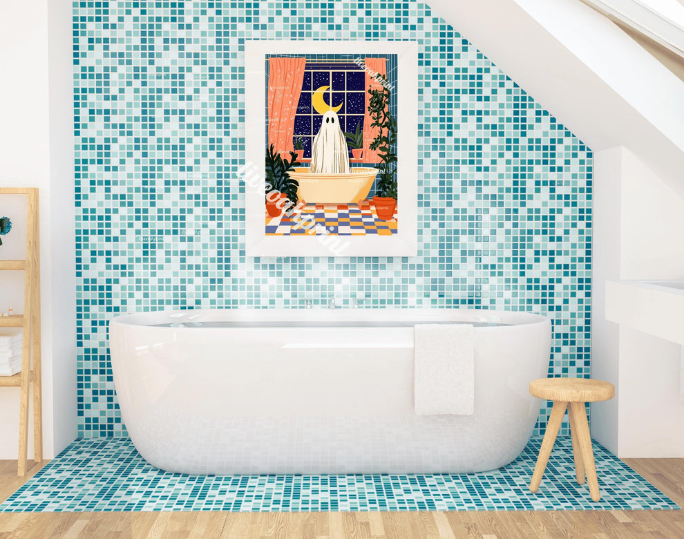 Oscar the Ghost Takes a Cozy Night Time Bath