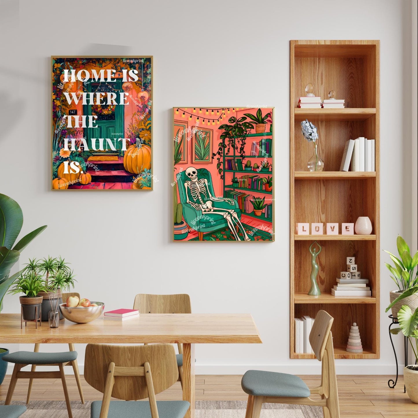 Skeleton In A Cozy Living Room