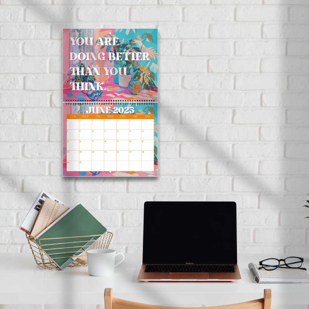 2025 Inspirational Calendar - 2025 Wall Calendar - Motivational Calendar - Disco Calendar - Colorful Wall Art Calendar - 2025 Planner