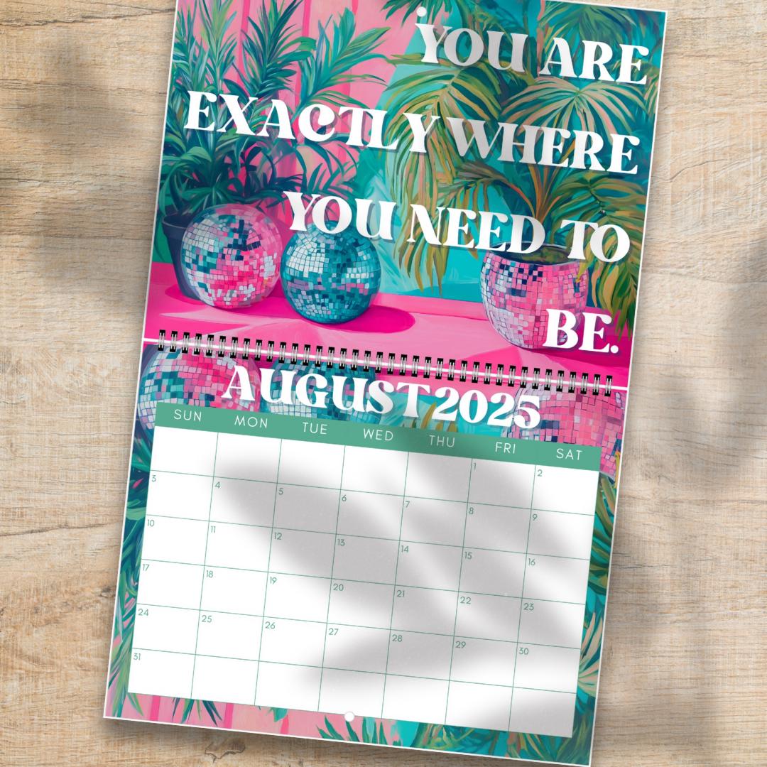 2025 Inspirational Calendar - 2025 Wall Calendar - Motivational Calendar - Disco Calendar - Colorful Wall Art Calendar - 2025 Planner