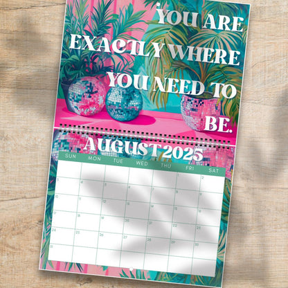 2025 Inspirational Calendar - 2025 Wall Calendar - Motivational Calendar - Disco Calendar - Colorful Wall Art Calendar - 2025 Planner