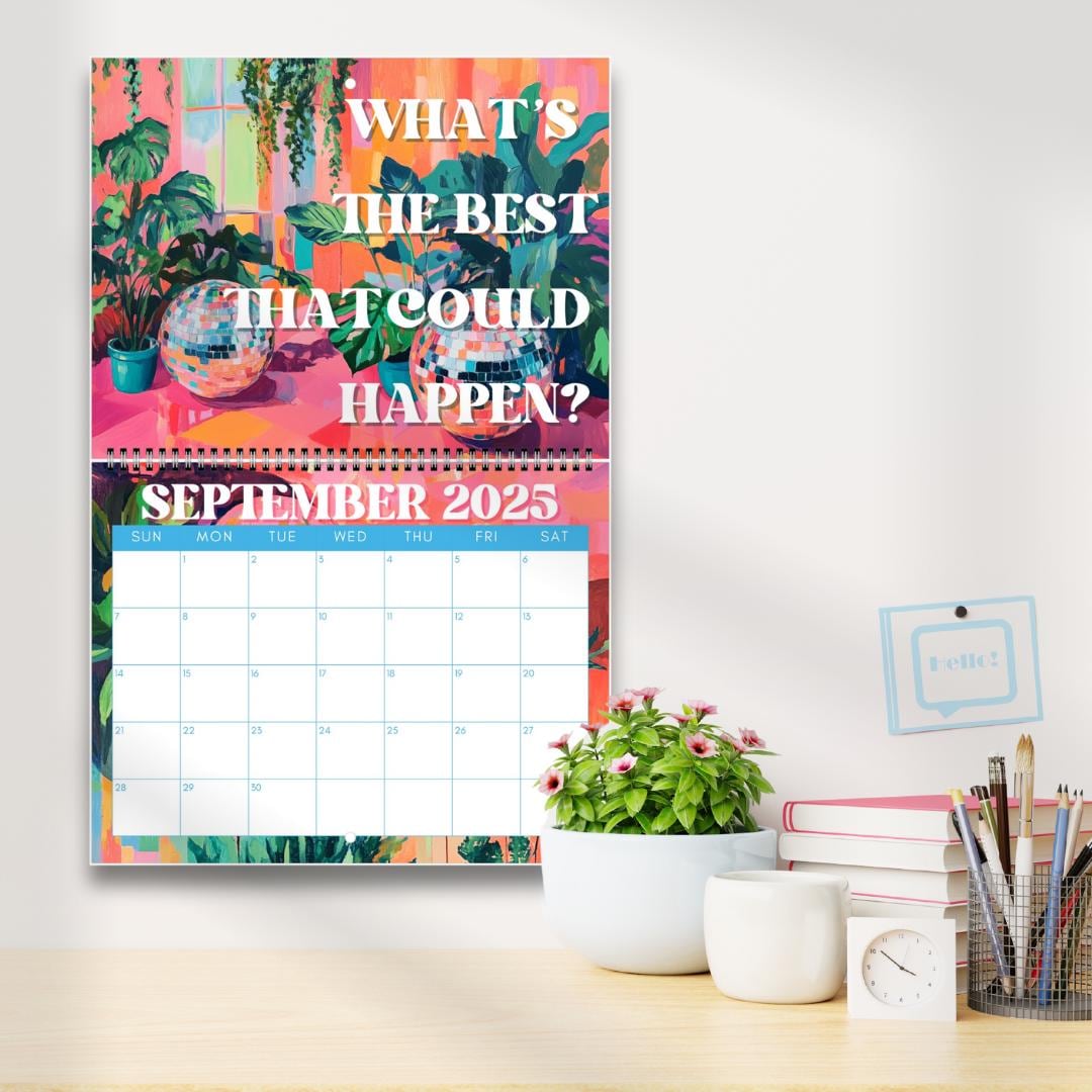 2025 Inspirational Calendar - 2025 Wall Calendar - Motivational Calendar - Disco Calendar - Colorful Wall Art Calendar - 2025 Planner