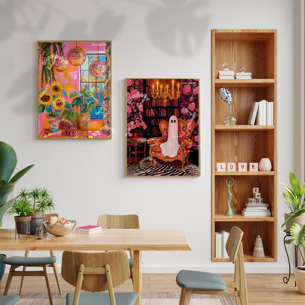 Cozy Ghost in a Vintage Library