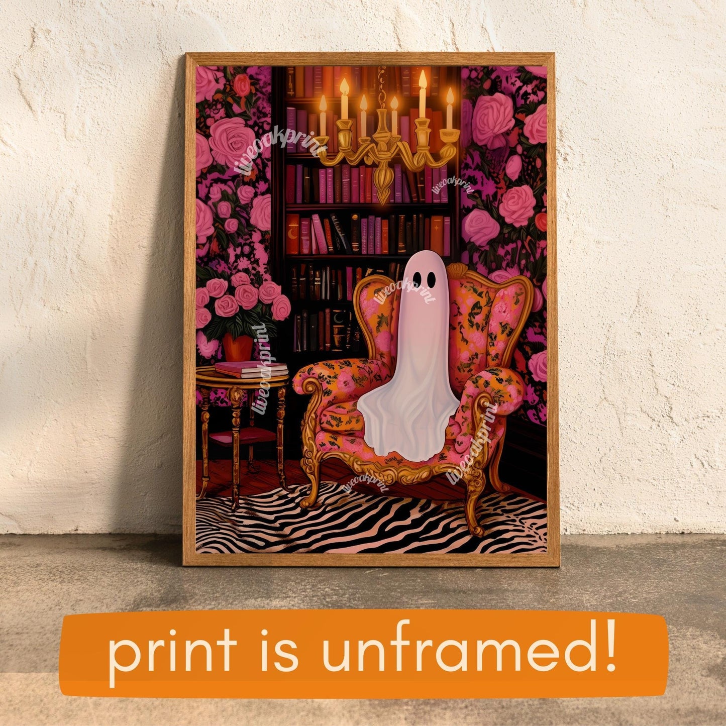 Cozy Ghost in a Vintage Library