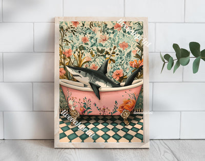 Shark In A Vintage Bathtub