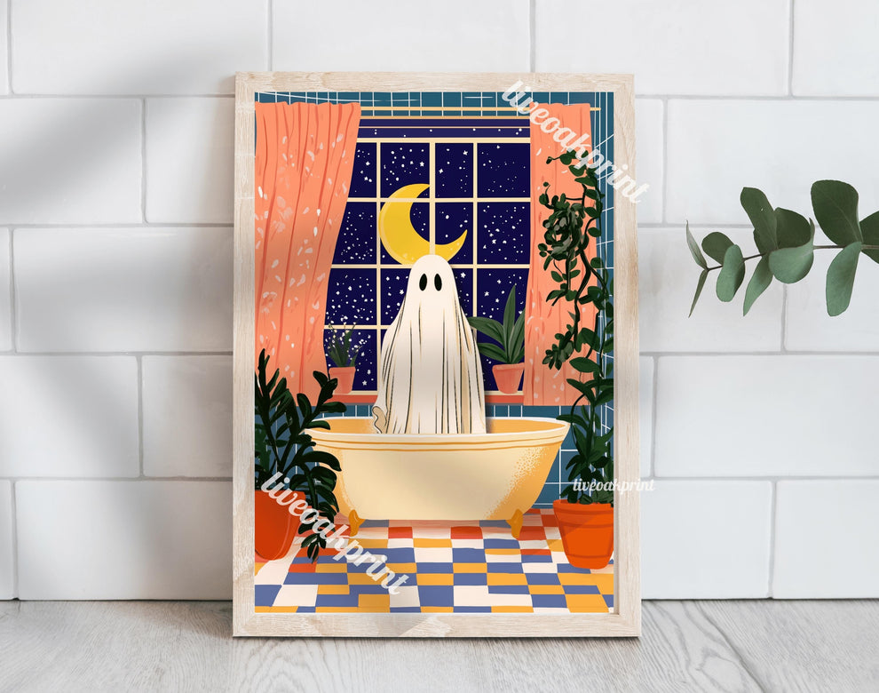 Oscar the Ghost Takes a Cozy Night Time Bath