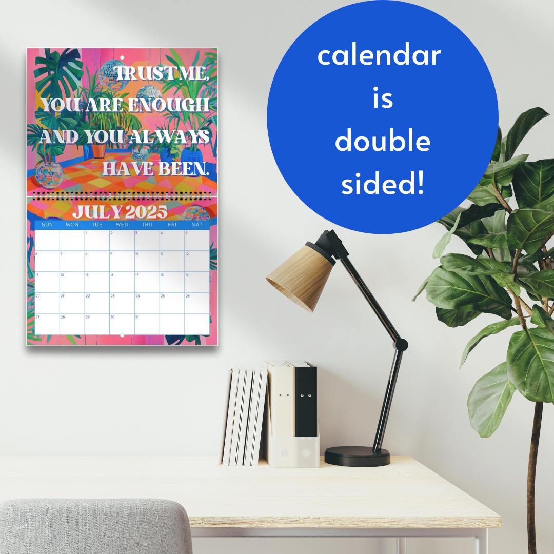 2025 Inspirational Calendar - 2025 Wall Calendar - Motivational Calendar - Disco Calendar - Colorful Wall Art Calendar - 2025 Planner