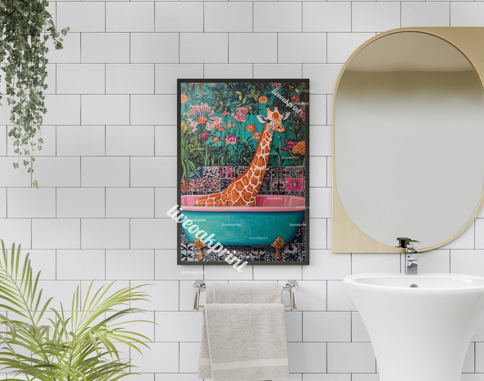 Giraffe in a Bathtub