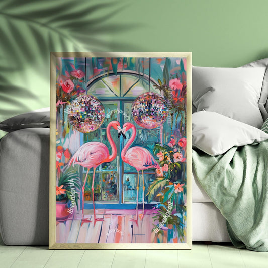 Disco Flamingos In Love !