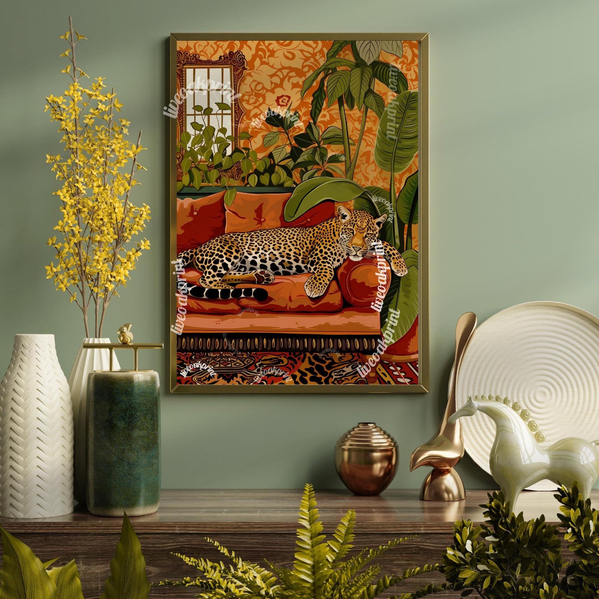 Terracotta Leopard Print