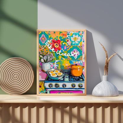 Take It Easy! Eggs Over Easy Print