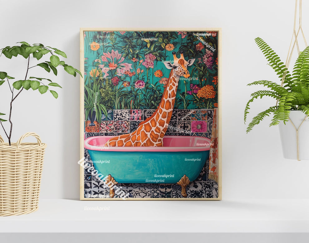 Giraffe in a Bathtub