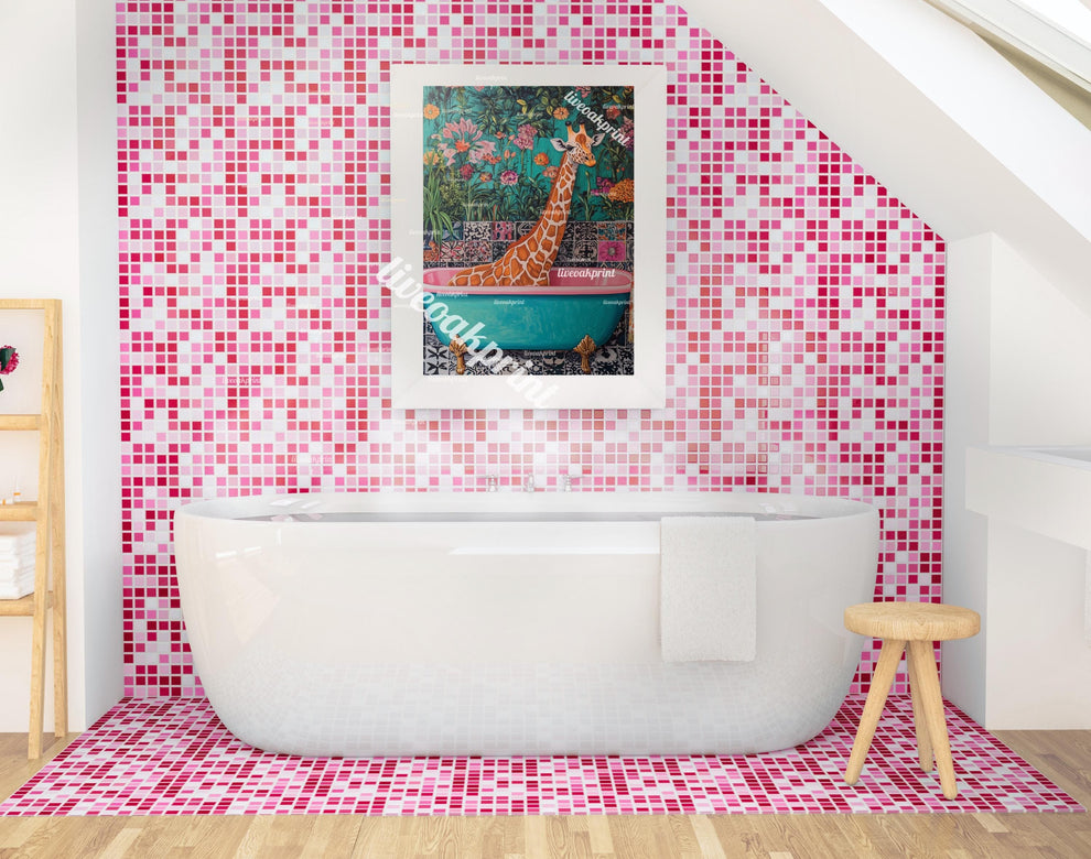 Giraffe in a Bathtub