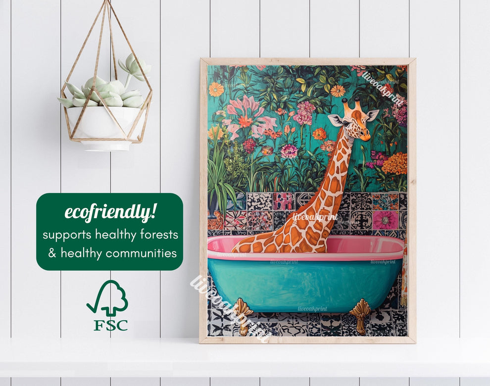 Giraffe in a Bathtub