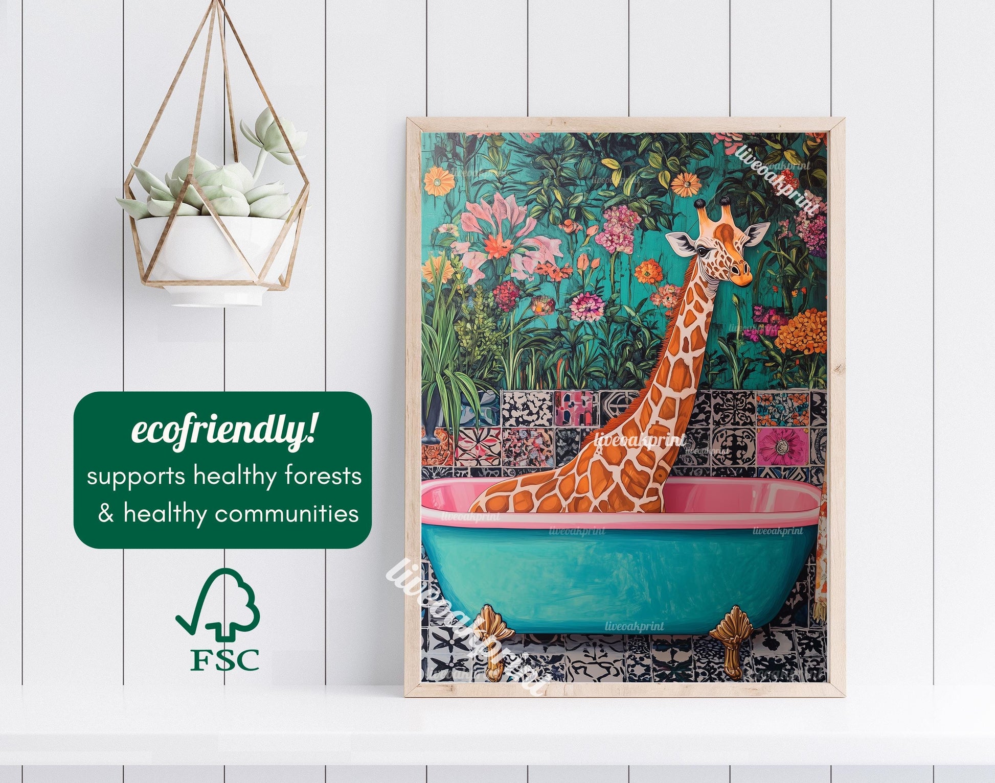 Giraffe in a Bathtub