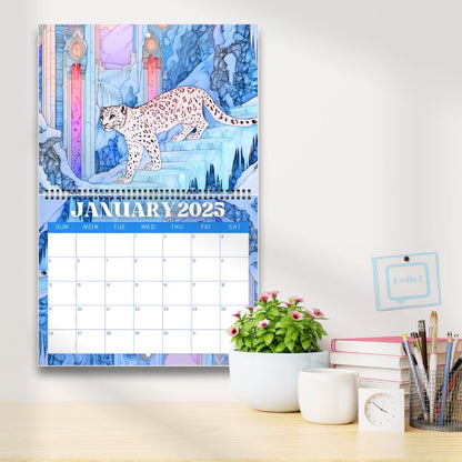 2025 Calendar : Wild Animals - Maximalist Wall Calendar - Maximalist Gift Ideas - Animal Christmas Gift - Leopard Gifts - Leopard Calendar