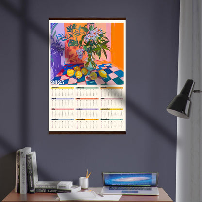 2025 Wall Calendar - 2025 Kitchen Calendar - 2025 Poster Calendar - Colorful Kitchen Calendar - Kitchen Gifts - Year at a Glance Calendar