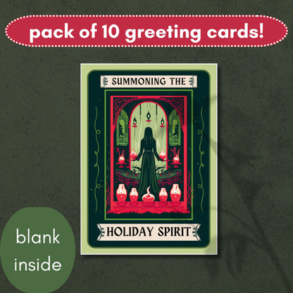 Summoning The Holiday Spirit - Pack of 10 Greeting Cards