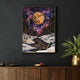 Dark Academic Gold and Violet Moon -  Winter Moon Print - Gothic Moon - Whimsical Moon Print - Dark Academia Whimsigoth Print