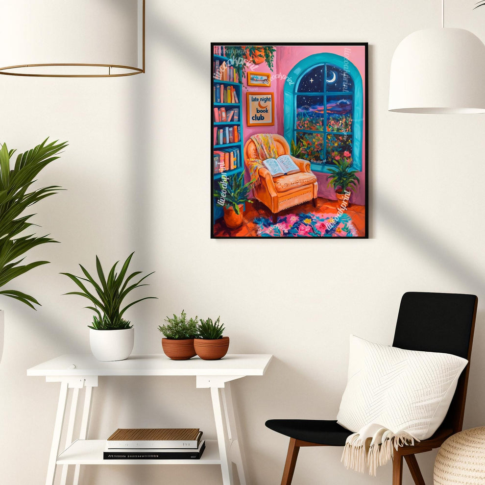 Late Night Book Club Print