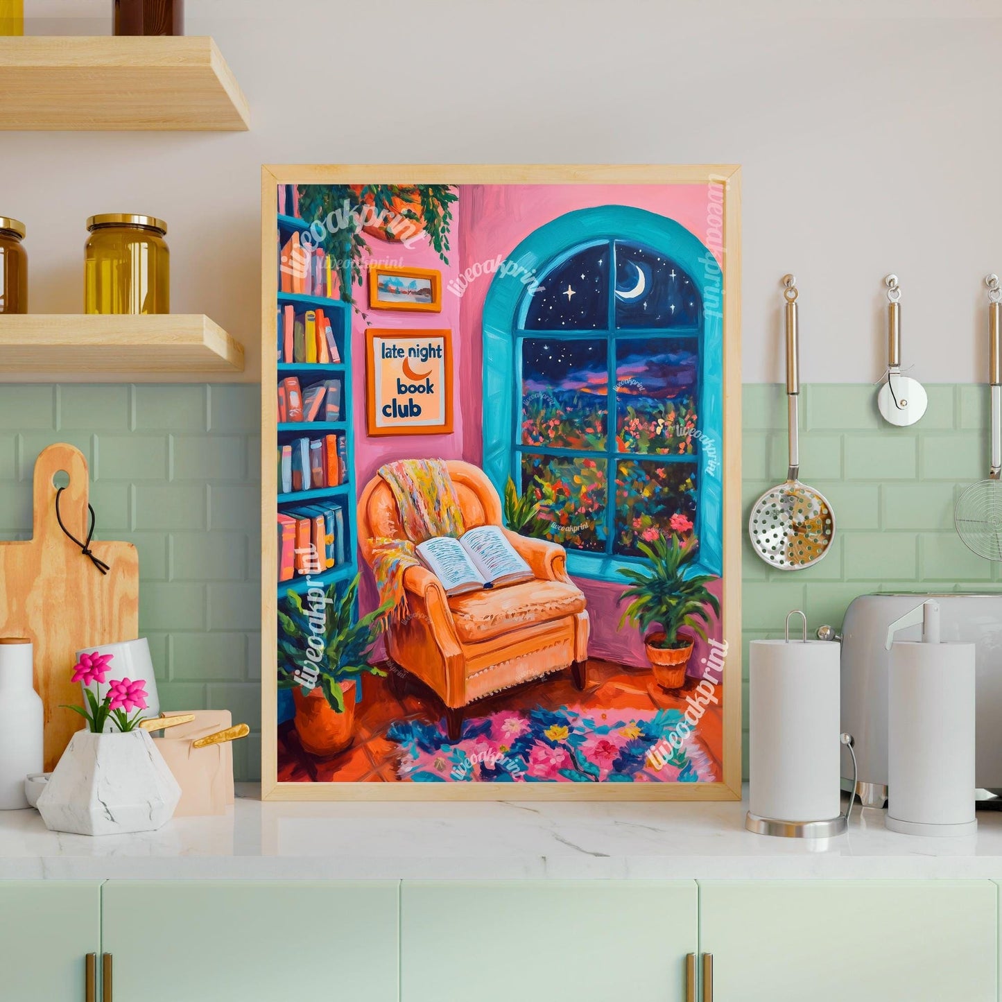 Late Night Book Club Print