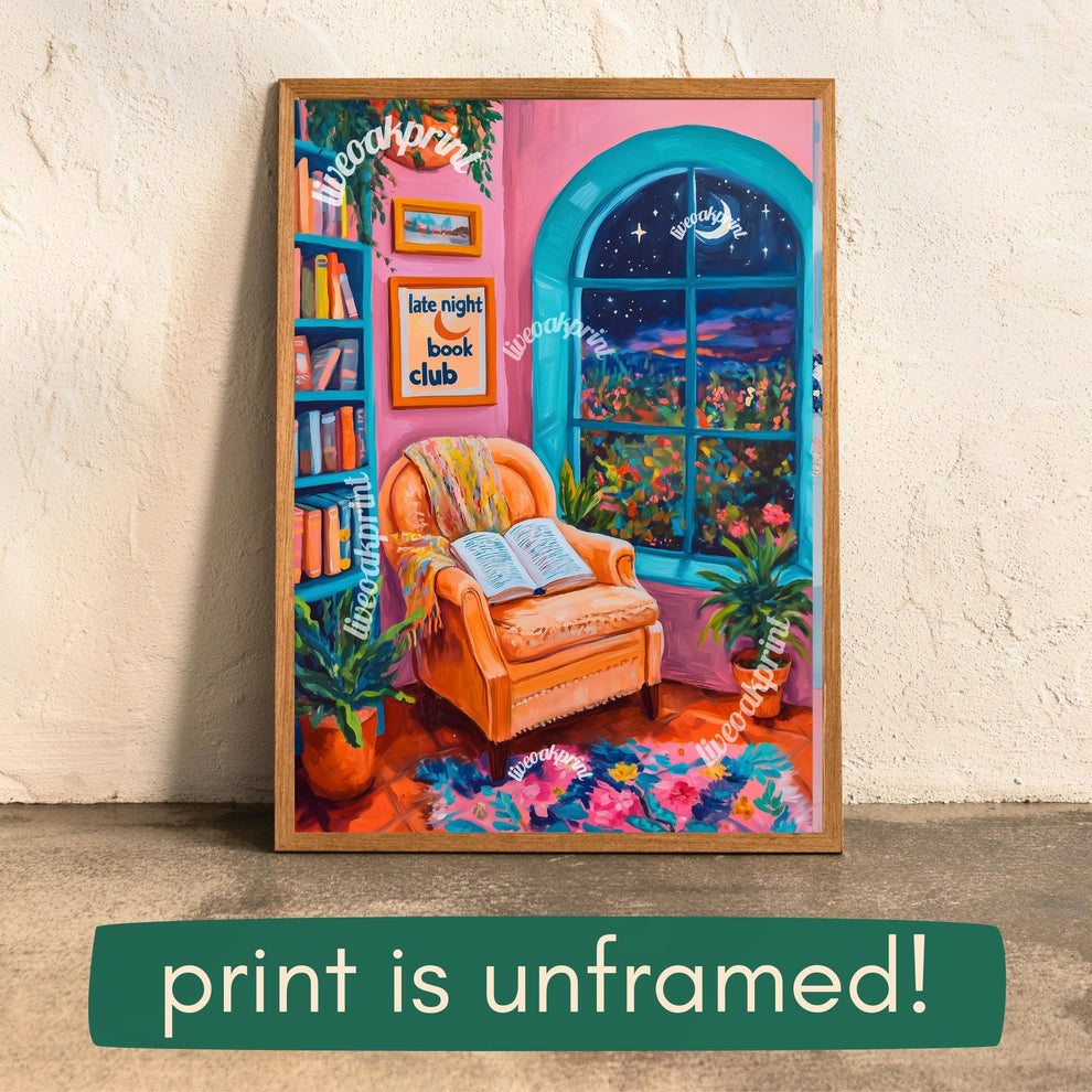 Late Night Book Club Print