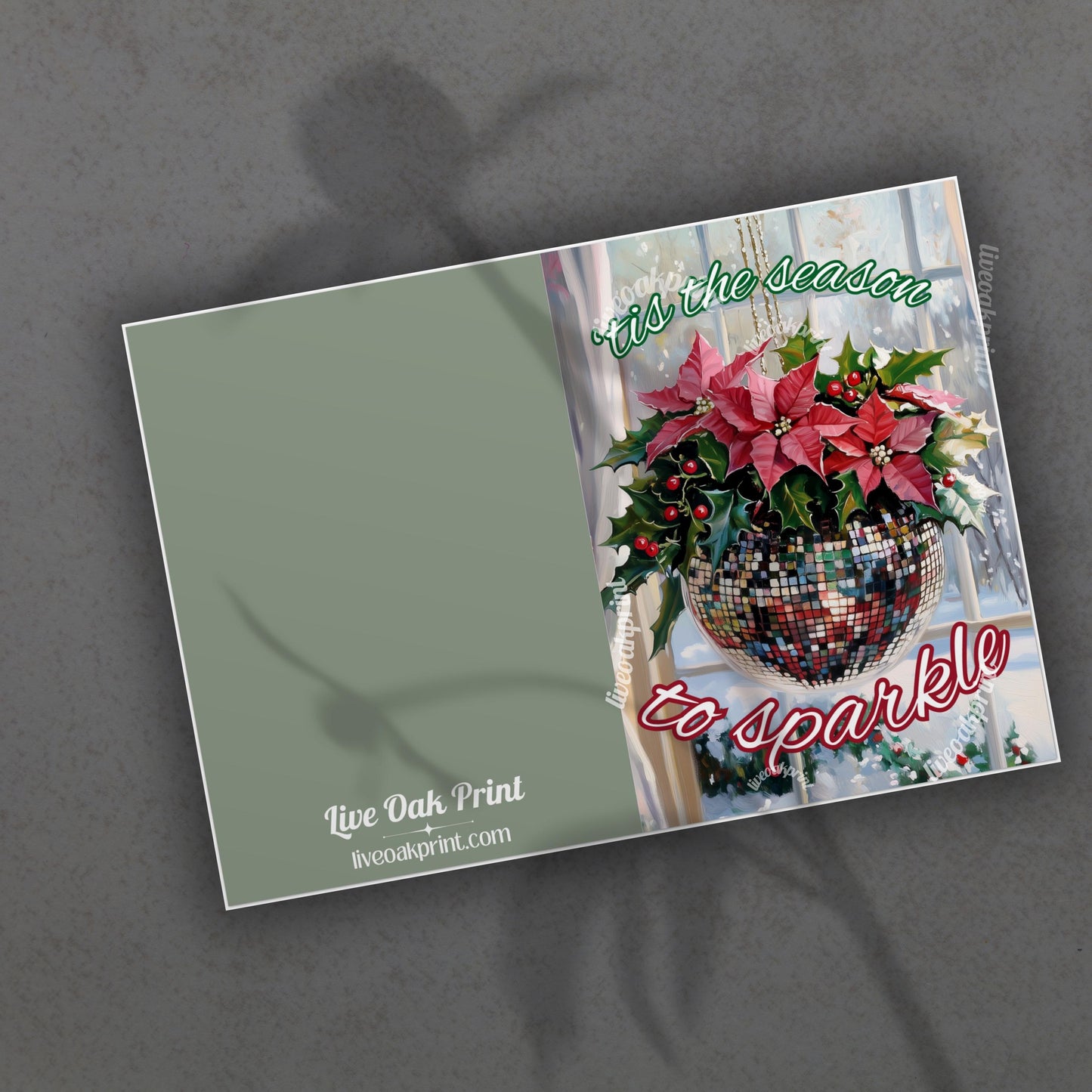 Tis the Season to Sparkle Greeting Cards - Disco Holiday Cards – Festive Holiday Greeting Card - Pack of 10 Cards