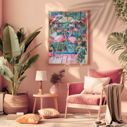 Disco Flamingos In Love !