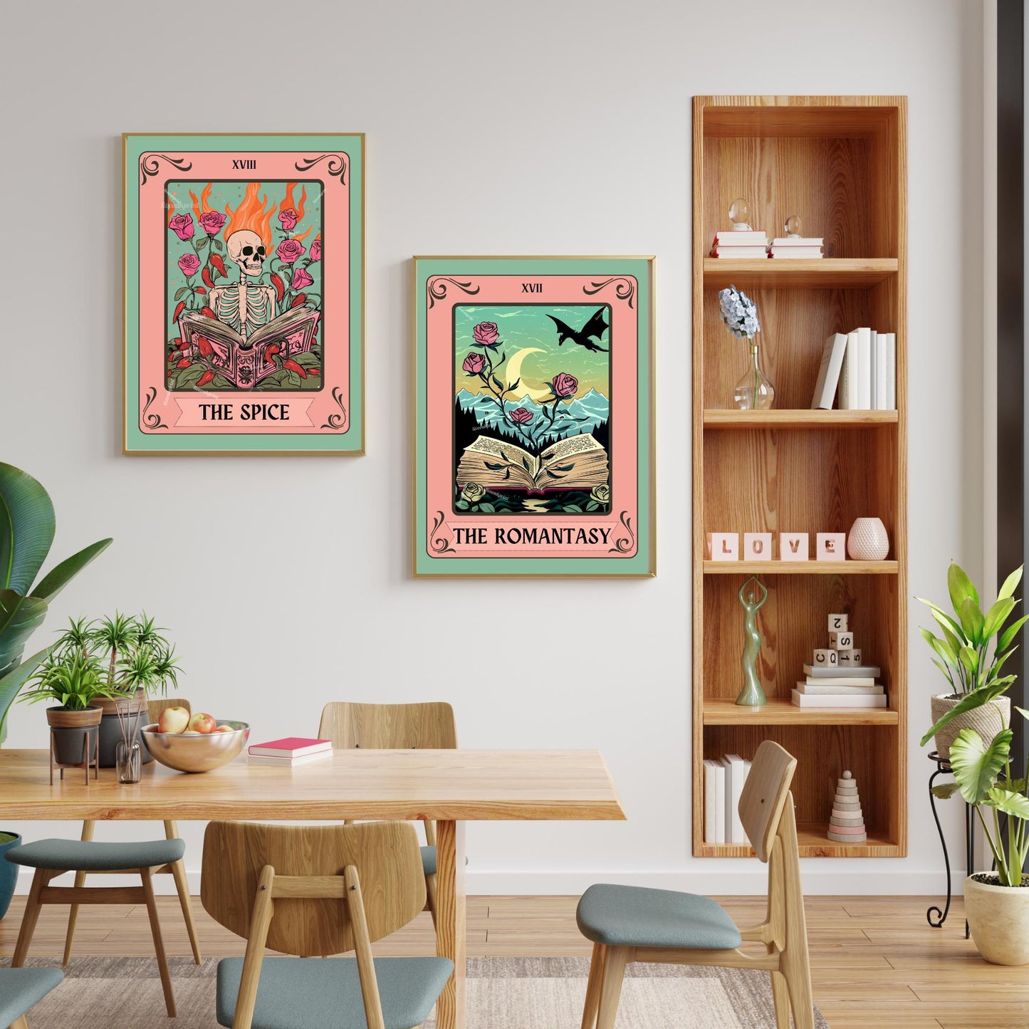 The Spice Tarot Print - Book Merch - Bookish Decor - Smut Gifts - Book Gifts - Reading Corner Art - Spicy Book Gift - Booktok Gift For Her