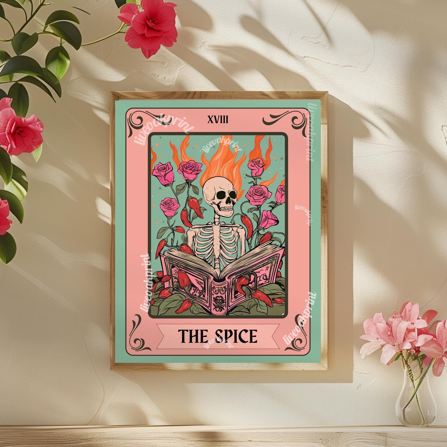 The Spice Tarot Print - Book Merch - Bookish Decor - Smut Gifts - Book Gifts - Reading Corner Art - Spicy Book Gift - Booktok Gift For Her