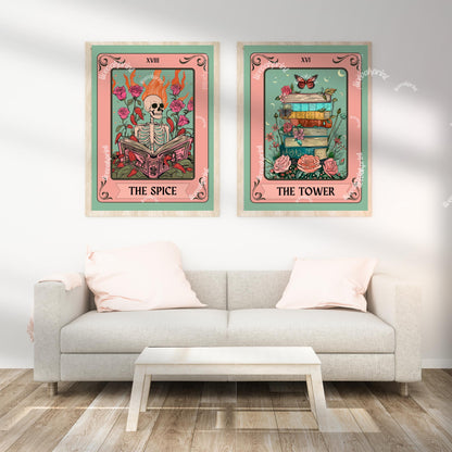 The Spice Tarot Print - Book Merch - Bookish Decor - Smut Gifts - Book Gifts - Reading Corner Art - Spicy Book Gift - Booktok Gift For Her