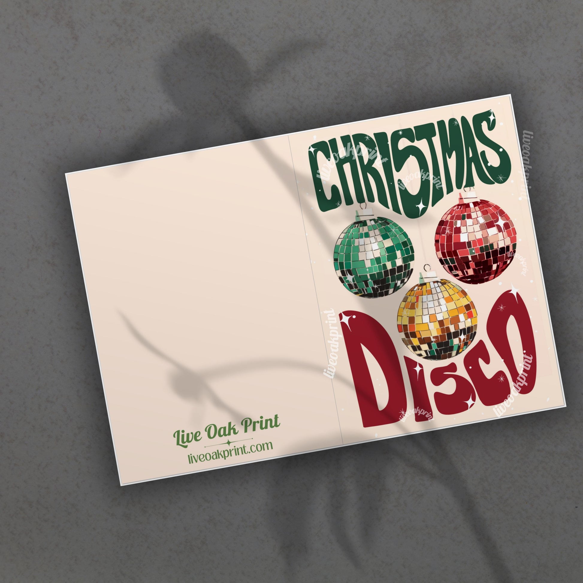 Christmas Disco Greeting Cards – Pack of 10 Festive Disco Ball Ornament Cards