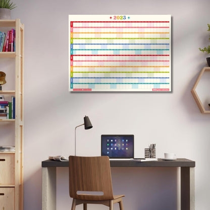 Retro Brights 2025 Wall Planner - Colorful Wall Poster Planner | 2025 Wall Planner | 2025 Monthly Planner | Vibrant Wall Calendar Planner