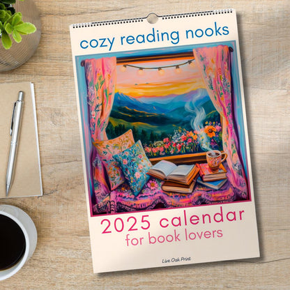 Cozy Reading Nooks : 2025 Calendar For Book Lovers - Bookish Gifts - Book Merch - Reader Gift - Gift For Book Lovers