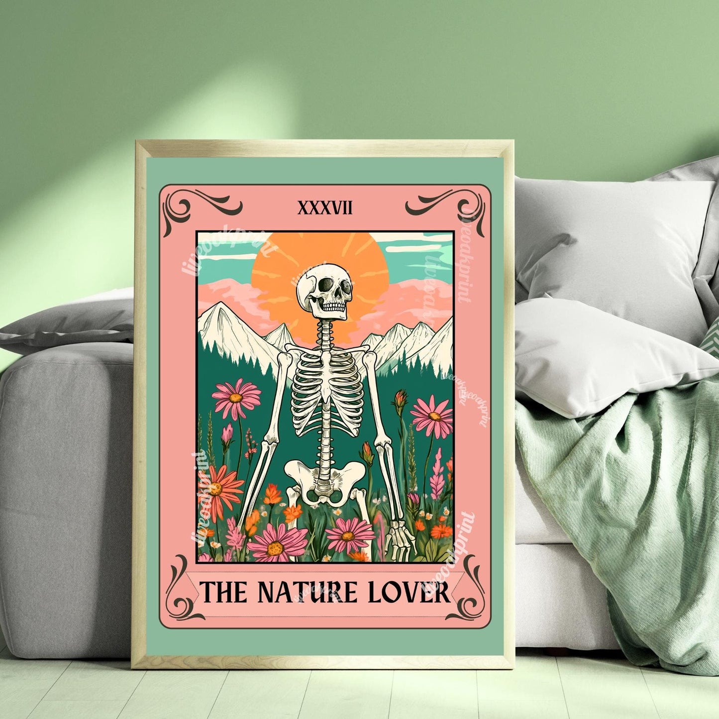 The Nature Lover Tarot Card - Nature Gift - Hiking Wall Art - Gift For Outdoorsy People - Outdoors Wall Art - Nature Lover Decor