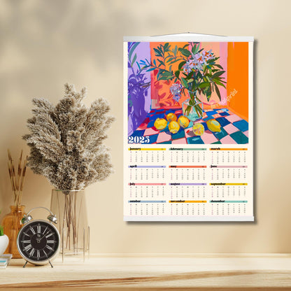 2025 Wall Calendar - 2025 Kitchen Calendar - 2025 Poster Calendar - Colorful Kitchen Calendar - Kitchen Gifts - Year at a Glance Calendar