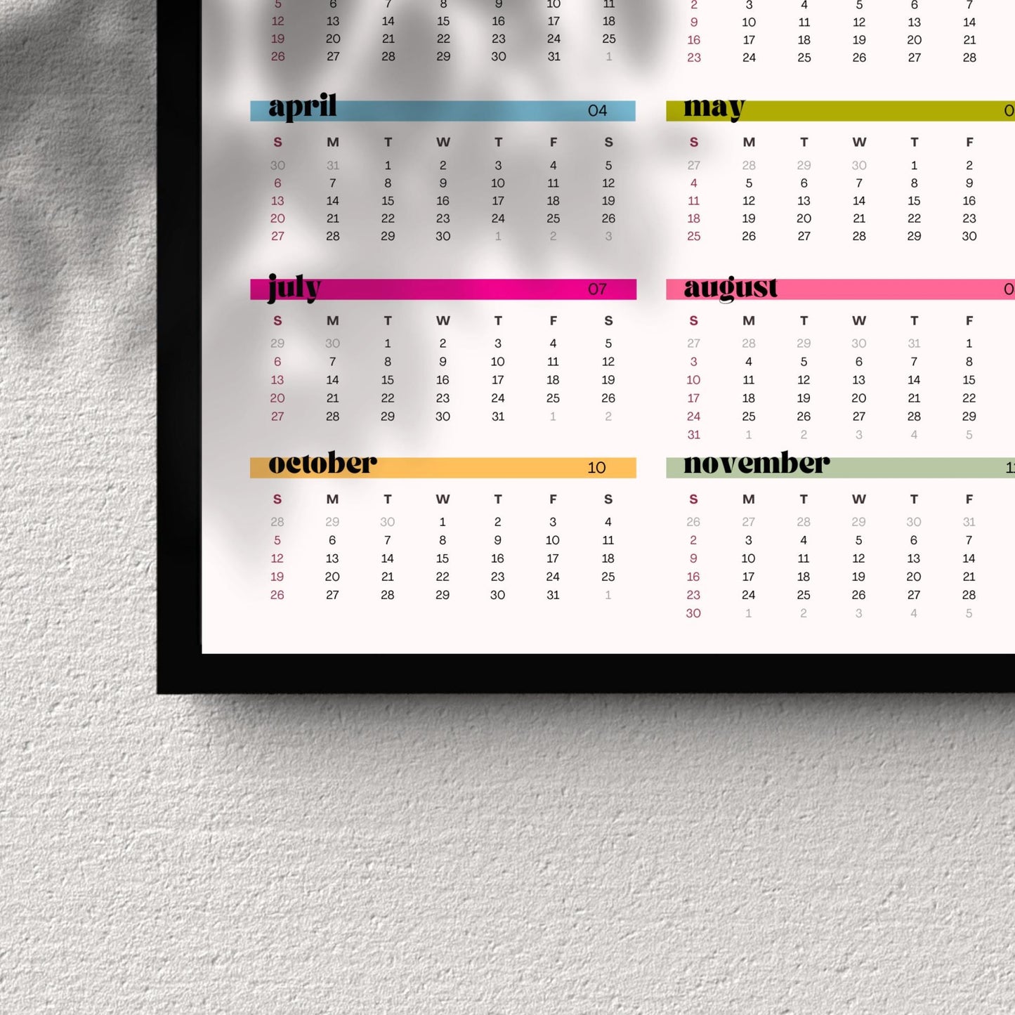 2025 Wall Calendar - What's The Best That Can Happen! - Positive Quote - Colorful Kitchen Calendar - Year at a Glance Calendar