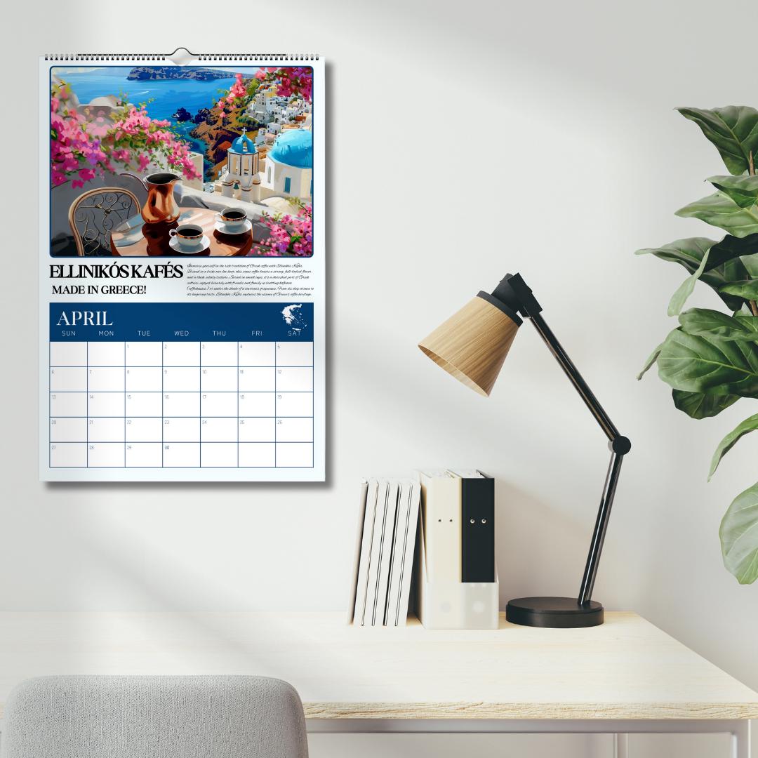 2025 Calendar : Coffee Around The World - Wall Calendar 2025 - Travel Calendar 2025 - International Coffee Calendar 2025