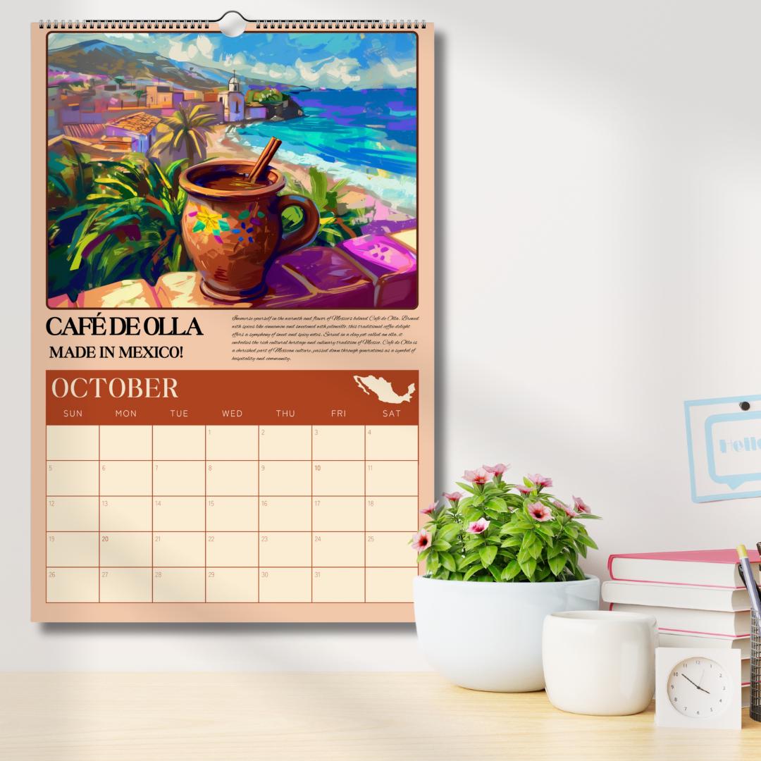 2025 Calendar : Coffee Around The World - Wall Calendar 2025 - Travel Calendar 2025 - International Coffee Calendar 2025