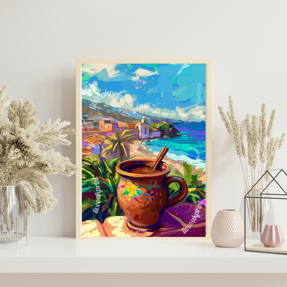 Cafe De Olla Art Print – Traditional Mexican Coffee Wall Art | Mexican Kitchen Decor | Rustic Cafe Decor | Latin American Art Print