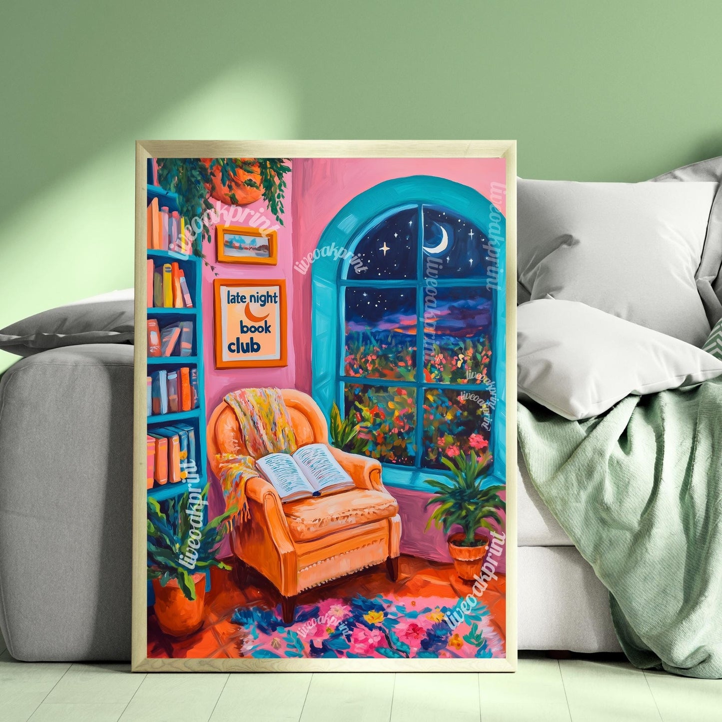 Late Night Book Club Print