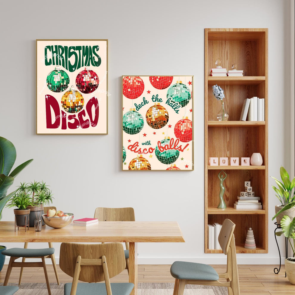 Christmas Disco - Disco Christmas Print - Disco Christmas Decor - Disco Print - Disco Home Decor