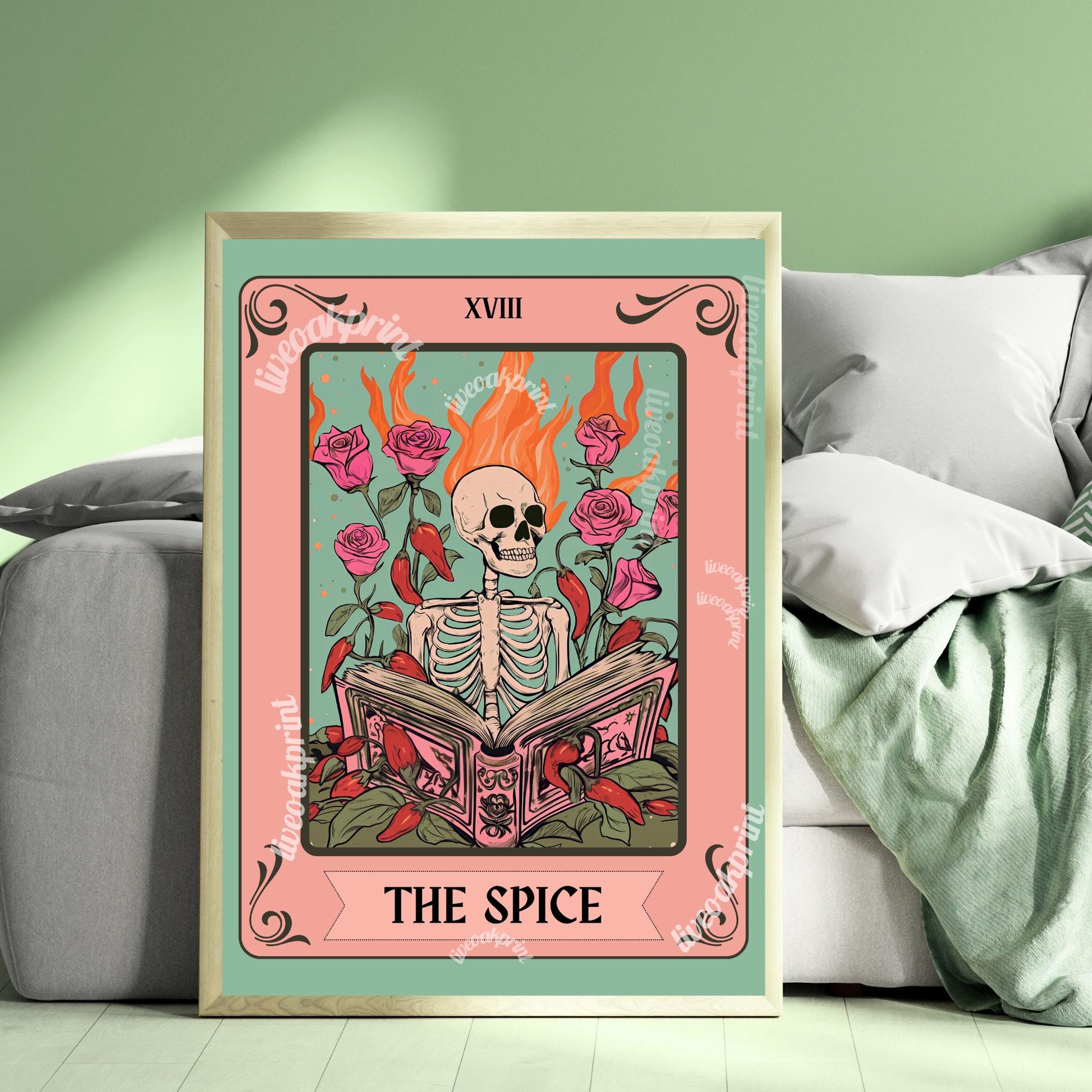 The Spice Tarot Print - Book Merch - Bookish Decor - Smut Gifts - Book Gifts - Reading Corner Art - Spicy Book Gift - Booktok Gift For Her