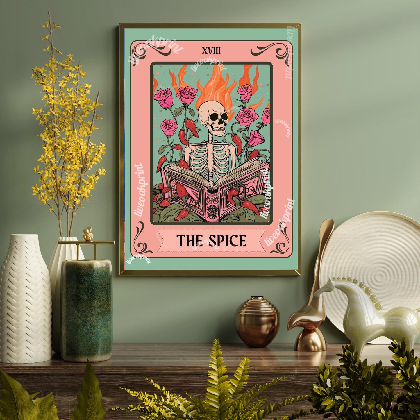 The Spice Tarot Print - Book Merch - Bookish Decor - Smut Gifts - Book Gifts - Reading Corner Art - Spicy Book Gift - Booktok Gift For Her