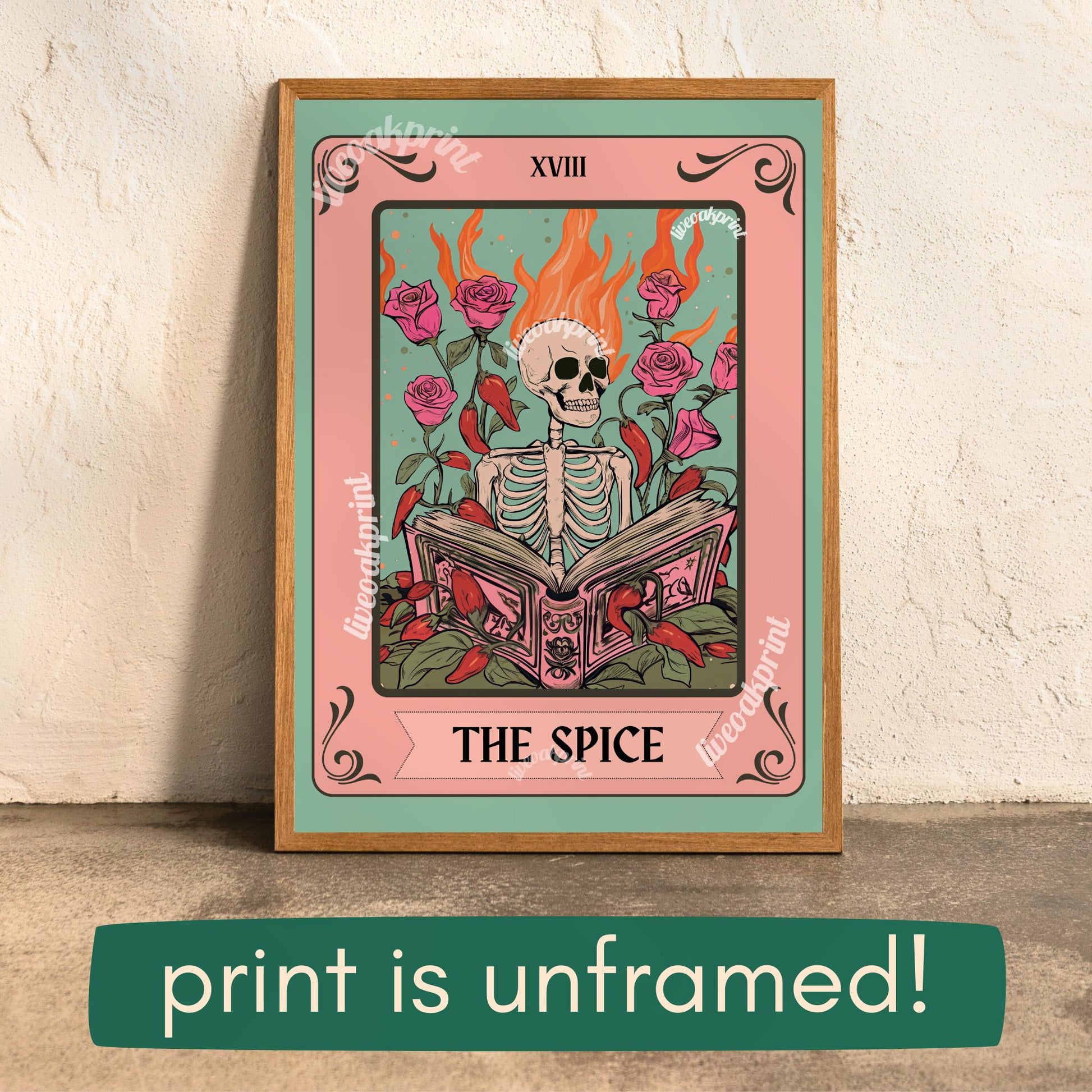 The Spice Tarot Print - Book Merch - Bookish Decor - Smut Gifts - Book Gifts - Reading Corner Art - Spicy Book Gift - Booktok Gift For Her